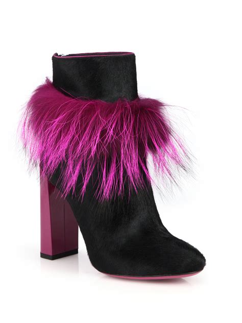 fendi fox fur boots|Fendi booties.